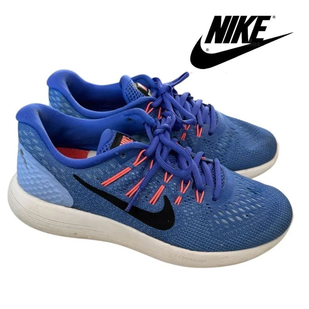 Nike LunarGlide 8 Women's Blue Running Shoes AA8677-406 Sneakers 7